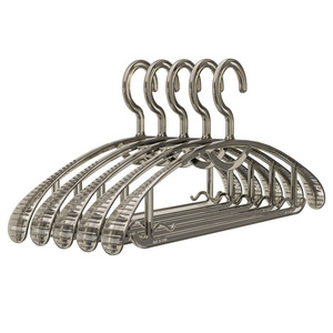 Cintres en plastique PET épaissi utilisation moderne de salon non marquant anti-marques d'épaule extra épais antidérapant multifonction - Product Image 4