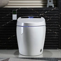 WC intelligent moderne avec bidet intégré, chasse d'eau électrique automatique, cuvette de toilette intelligente monobloc