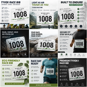 Numéro de Compétition Personnalisé en Tissu pour Marathon – Marque pour Événements Sportifs, Compétitions d'Athlétisme, Course Personnalisée en Polyester - Product Image 5
