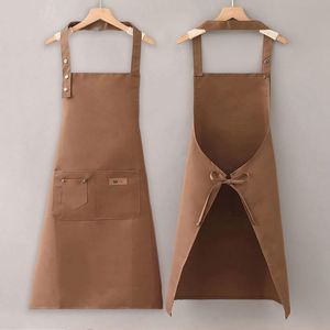 Custom Logo Printed Cotton Canvas <b>Bib</b> Chef Aprons Black Promotion Waterproof Polyester Pockets Kitchen Cooking Aprons - Product Image 3