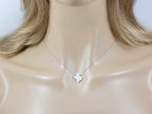 925 forma de cadena de plata esterlina de Texas <span class=keywords><strong>State</strong></span> Map Lab Opal <span class=keywords><strong>Charm</strong></span> colgante collar - Product Image 4