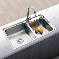Nisko Nano Revêtement Évier Cuisine SS 304 En Acier Inoxydable À La Main Multifonctionnel Pluie Robinet Évier De Cuisine