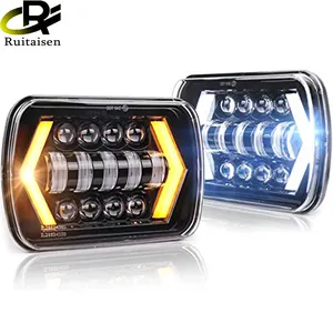 7 Zoll 5*7 Rangler Geländewagen Modifiziert LED Square Car Light Truck Motorrad Traktoren Scheinwerfer Auto LED Scheinwerfer