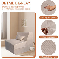 Mini-canapé-lit de loisirs moderne avec housse lavable Compress Corner Floor Chambre d'enfants pour lire dans une petite chambre ou un salon