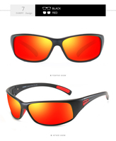 Gafas de Sol Deportivas Personalizadas DUBERY para Hombre 2026, Polarizadas con Protección UV, Monturas Azules y Rojas, Fabricadas en Alibaba