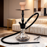 Chicha arabe de luxe personnalisée, grand ensemble de chicha en aluminium avec accessoires, design durable pour fumer la chicha