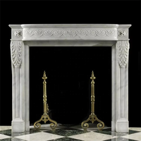 Panneaux de pierre d'ardoise autoportants de bordure de poêle de cheminée de marbre blanc moderne pour la décoration d'hôtel