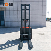 TDER Nouveau transpalette électrique 2000-2500 kg, 1,5 tonne, 2 tonnes, 2,5 tonnes, élévateur électrique sur plateforme avec batterie au plomb-acide, hauteur de levage 3,5 m