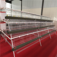 Cage à poulets manuelle économique, type A, 3 niveaux, en treillis métallique galvanisé pour poules pondeuses, montage facile, usage agricole