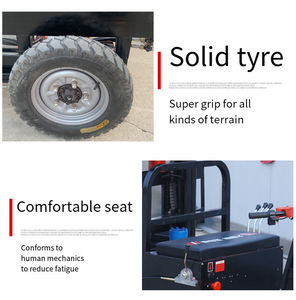 Fabrika toptan 700kg 1000kg 1 Ton 2Ton çiftlik şantiye kendinden yükleme ve boşaltma küçük üç tekerlekli elektrikli Forklift - Product Image 5