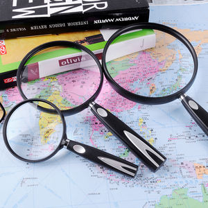 휴대용 107mm 돋보기 4X 6X 독서 유리 렌즈 로고 <span class=keywords><strong>OEM</strong></span> 라이트 안경 스팟 장착 유리 참신 맞춤형 어린이 블랙 - Product Image 4
