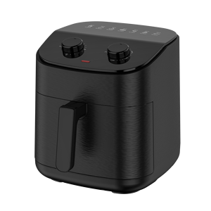 Friteuse à air chaud 1800W à surface brossée, contrôle mécanique de la température et du temps à 2 boutons, usage domestique - Product Image 1