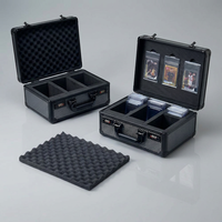 Boîte de rangement personnalisable en aluminium pour cartes de sport, étui de transport pour cartes gradées, étui rigide pour cartes.