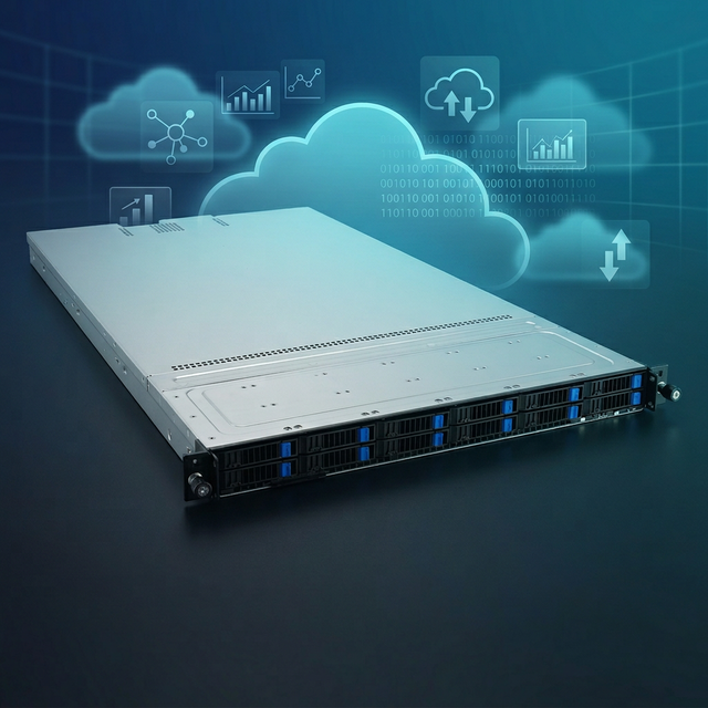 AMD Server RS501A-E12-RS12U 2*1200W Single Processor AMD EPYC 9004 Series 1U Server