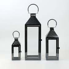 Lanterne en fer artisanale exquise Porte-bougie votive Finition résistante aux intempéries Design moderne Mariage Noël Intérieur Extérieur - Product Image 4