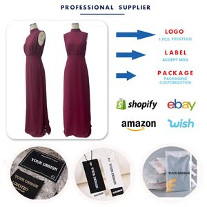 Vestido de Noche de Verano de Alta Calidad, Elegante Vestido de Fiesta de Gasa con Cuello Alto, Sin Mangas y Corte en A para Mujer - Product Image 3