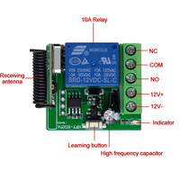 Mini récepteur 433Mhz DC 12V Module récepteur universel Télécommande sans fil 433 Mhz Émetteur RF Télécommande