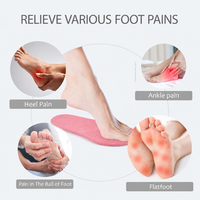 Semelles de massage légères et respirantes roses, inserts souples pour chaussures, soutien de la voûte plantaire, coussin de talon pour baskets femme, confort optimal