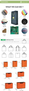 Sacs en papier de luxe écologiques avec finition anti-rayures, estampage argenté et ruban, pour cosmétiques et bijoux - Product Image 4