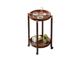 Table basse en bois durable, mobile et portable avec roulettes, petite table d'appoint pour canapé, design moderne pour salon