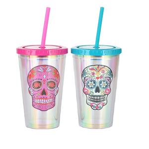 <span class=keywords><strong>2023</strong></span> Europa América personalizado Halloween creativo doble ventosa de plástico Festival tema ecológico transparente taza de agua fiesta - Product Image 4