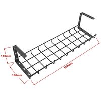 Kit de gestion des câbles en métal avec pinces en C, sans perçage, pour table et bureau