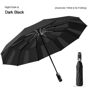 Factory <b>Umbrella</b> Automatic Business Men's Large Double Three-fold Non-folding Second Collection Memory Patch Sunshade <b>Umbrella</b> - Product Image 6