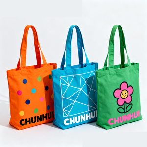 Biểu Tượng Tùy Chỉnh Hình Học Tái Sử Dụng Vải Mua Sắm Tote Túi Bông Cá Nhân Thiết Kế Sử Dụng Hàng Ngày Món Quà Tùy Chỉnh Màu Sắc Rắn - Product Image 6