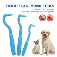 Kit d'outils SHIYUAN pour l'élimination des tiques, pinces anti-puces pour chiens et chats, kit d'extraction de tiques 3 tailles