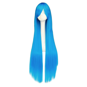 Peluca de cabello sintético resistente al calor para fiesta de <span class=keywords><strong>Halloween</strong></span>, Cosplay, color rubio y azul, 100cm de largo, el mejor precio - Product Image 2