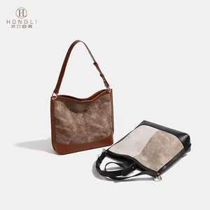 Hobo Women Tote Bag Custom New Handbag High Capacity Korean Bucket Bag Ladies Shoulder Crossbody Bag