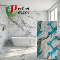 Panneau mural en PVC de haute qualité, imitation marbre UV, 1220x2440mm, pour la décoration intérieure de salle de bain et de chambre, avec couleur personnalisée