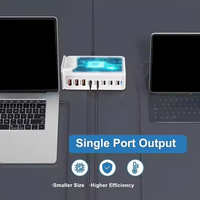 Cargador de Escritorio USB-C de 600w con Múltiples Puertos, Estación de Carga Rápida PD de 240w y 100w Tipo C, Hub de Carga HXEU001