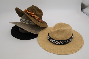 Bán Buôn Biểu Tượng Tùy Chỉnh Chất Lượng Cao Trọng Lượng Nhẹ Có Thể Gập Lại Ngoài Trời Mùa Hè Du Lịch Thời Trang Rơm Bền Mũ Cao Bồi - Product Image 6