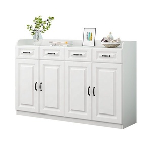 Nueva librería simple de estilo nórdico con librería de entrada de casillero de sala de estar de gran capacidad blanca - Product Image 1