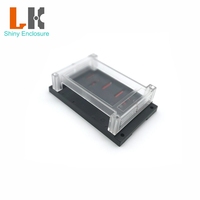 Boîtier de commande PLC en plastique ABS avec couvercle supérieur transparent 145*90*40mm pour rail DIN