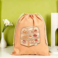 Pochette à cordon pliable personnalisée avec poignée, grande capacité, sac réutilisable pour l'organisation intérieure, emballage cadeau d'anniversaire