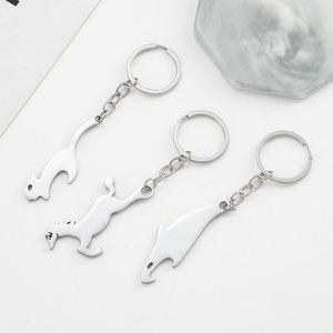 Nouveau porte-clés créatif en acier inoxydable avec décapsuleur et logo gravé au laser, pendentif fonctionnel, cadeau d'affaires - Product Image 5