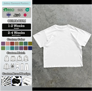 T-shirts unisexes OEM à personnaliser, manches courtes, en coton tricoté, coupe oversize, sans impression, style Ringer personnalisé - Product Image 1
