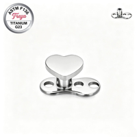 Ancla Dérmica Clásica de Titanio y Zirconia M0.9 ASTM F136 Personalizada para Piercing Corporal y de Clavícula, Joyería para Piercing Dérmico