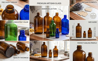 Bouteilles de shampoing et d'après-shampoing personnalisées en verre ambré 120ml 250ml 500ml 1000ml, flacon Boston rond en verre ambré