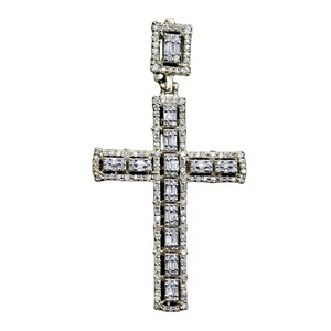 Men's Luxury 925 Sterling Silver Hip Hop Pendant Gold Plated VVS Moissanite Diamond Unique Design with Luxury Pendants & <b>Charms</b> - Product Image 4