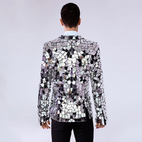Miroir Veste Verre Homme Performance Costume Personnalisé Couleur Chanteurs Costume Coût Club Bar Danse Performance Porter Pour Dj Costume