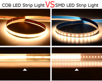 Bande lumineuse à LED COB sans tache sombre, 5V USB 3000k, 3,28 pieds, Flexible, haute densité, pour moniteur, rétro-éclairage Ambilight TV K