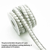 Bande de strass en perles de céramique décoration de bijoux à bricoler soi-même avec strass en verre pour accessoires de robe de mariée fabriqués