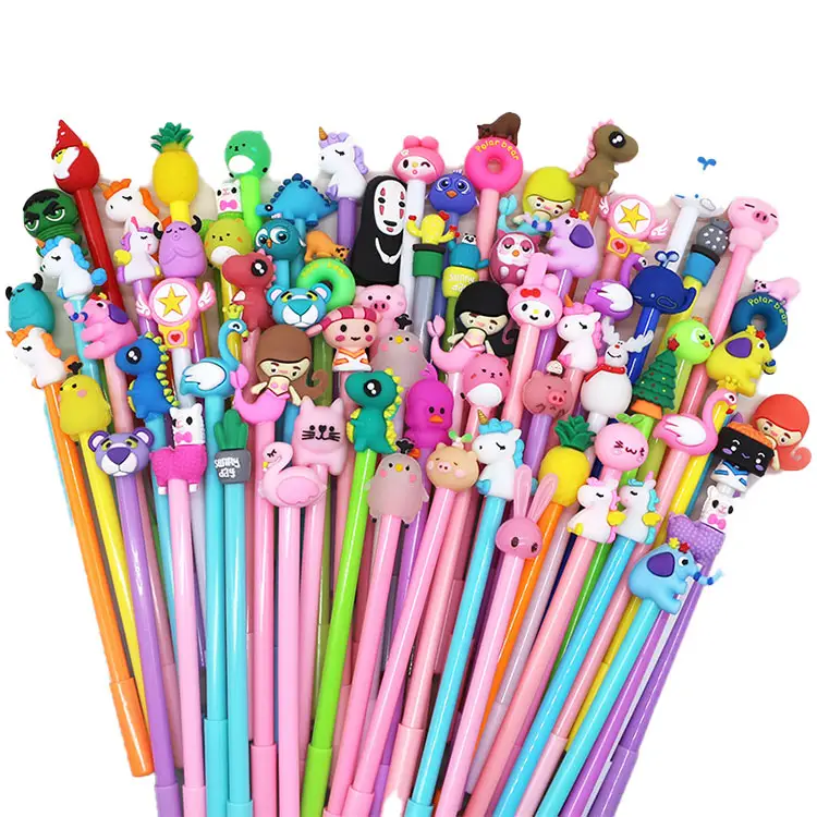 Hot Selling Promotional Kawaii Pen 0.5mm Korean Pen Carton Cute Gel Pen Stationery Manufacturer