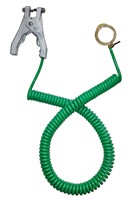 Pince d'oreille de mise à terre pour soudure en C, ensemble statique de 10 pièces, avec câble en spirale verte de 4m, approuvé ATEX