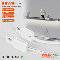 Adaptateur de rail durable DC12V 24V pour système d'éclairage de rayonnages de vente au détail avec connecteur d'alimentation étendu