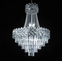 Accessoires de mariage, lustre en fer électro-plaqué, cristal, classique, élégant, vintage, décoration de mariage professionnelle