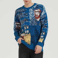 Pull-over pour homme inspiré des designers, personnalisé ODM OEM, en polyester, coton et laine, tricoté pour les tenues quotidiennes